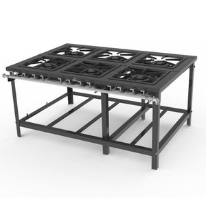 Fogão Progás 6 Queimadores Duplos De Encosto Pmd-600f