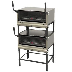 Forno Refratário A Gás Duplo Progás 268 Litros Inox Abertura Guilhotina Prp-860dp S/kg