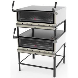 Forno Refratário A Gás Duplo Progás 460 Litros Inox Abertura Guilhotina Prp-900dp G2 S/kg