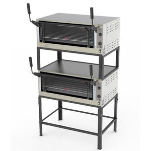 Forno Refratário Elétrico Duplo Progás 268 Litros Inox Abertura Guilhotina 220v Prpe-860 Dp