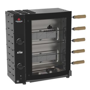 Forno Rotativo A Gás Progás 5 Espetos Queimador Infravermelho Bivolt Prac-05i Action