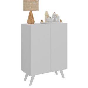 Armário Cômoda Infantil 2 Portas Retrô Multimóveis Mp4231 Branco Branco