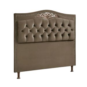 Cabeceira Holanda 1,60 Queen Veludo Shop Das Cabeceiras Marrom Castor