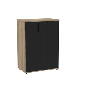 Armário Intermediário 02 Portas Pivotante Aic1100 Noce Naturalle-preto