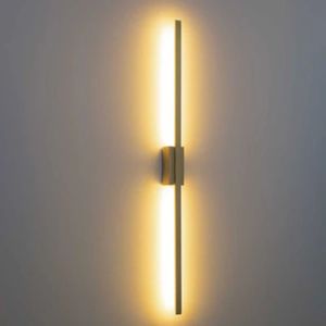 Arandela Tec (l)2cm (c)90cm (a)cm 1xled Integrado 15w 3000k 980lm Ip20 Dourado