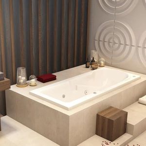 Banheira De Hidromassagem Capri Branca Astra Em Gel Coat Luxo 150x80x46cm - P5 - 220v - Sem Aquecedo Branco
