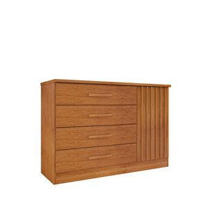 Cômoda Ripada Barcelona C- Sapateira 4 Gavetas Com 1 Porta Tcil