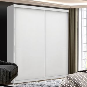 Guarda Roupa Solteiro 2 Porta De Correr Kiara Minastex Branco