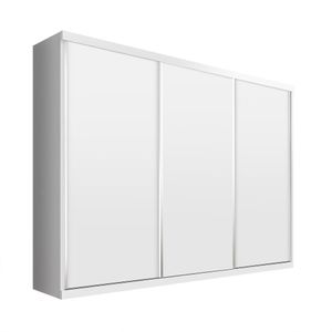 Guarda Roupa Casal 3 Portas De Correr 4 Gavetas Cronos Minastex Branco