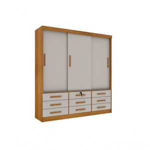 Guarda Roupa Casal Chicago 3 Portas 9 Gavetas S-espelho Tcil