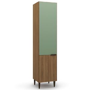 Armário De Cozinha Paneleiro 2 Portas Nogal/verde Paris Batrol