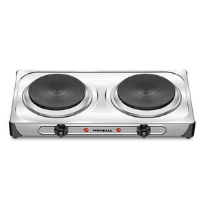Fogão Elétrico Mondial Fast Cook Due Fe-03 com 2 Chapas de Aquecimento Inox 127V