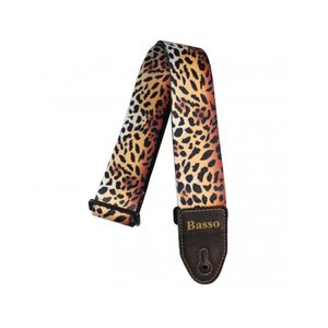 Correia Basso Em Poliéster Ex 16 Leopardo Estampado - Ac1872