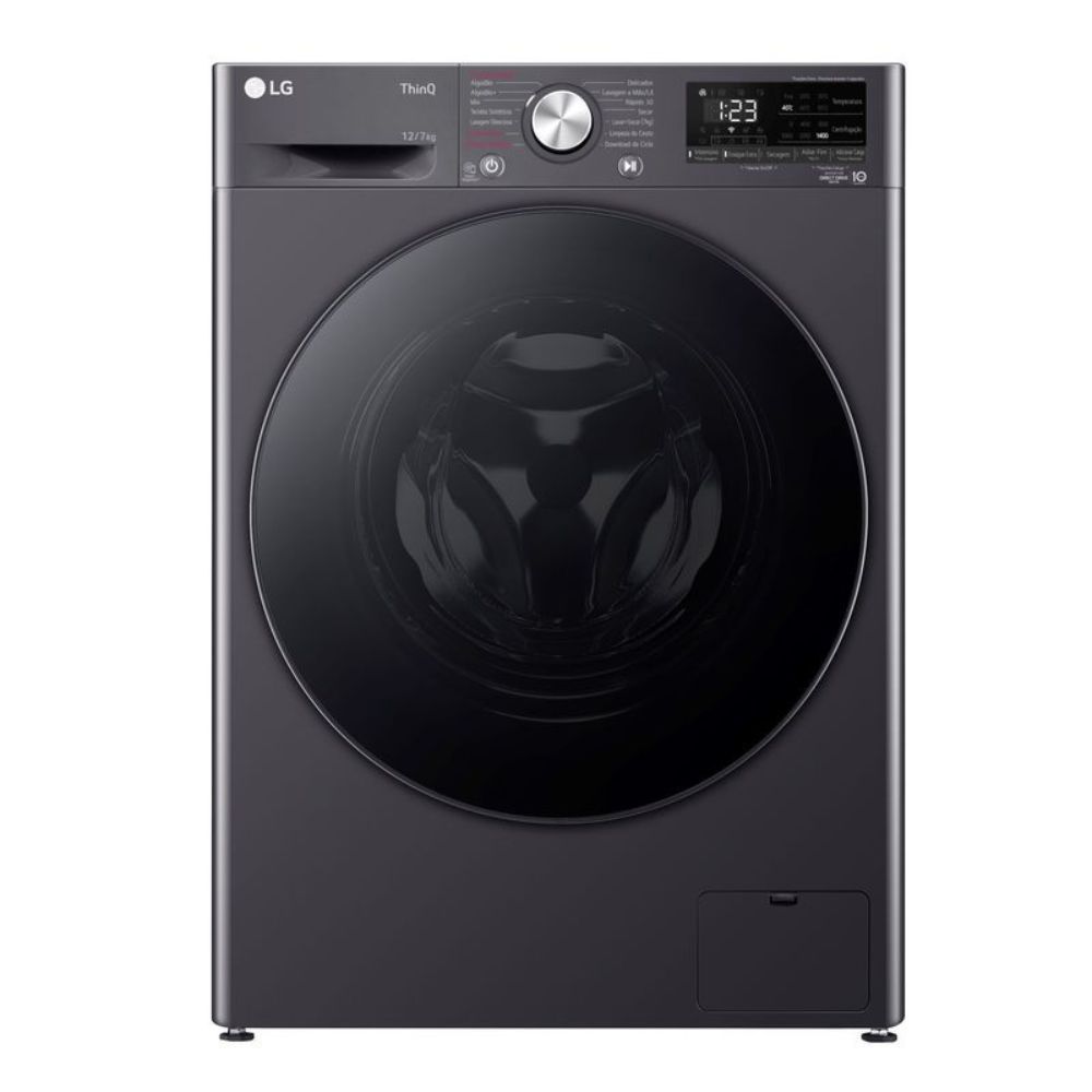 Lava e Seca Smart LG VC4 12kg Titanium com Inteligência Artificial AIDD CV5012MC4