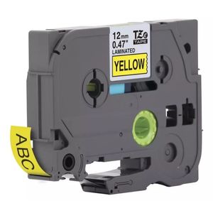 Fita Tze Tz 231 Compatível P/ Rotulador Brother 12mm Colors Amarelo