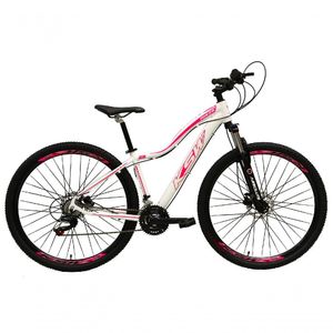Bicicleta Feminina Aro 29 Ksw Mwza Câmbios Shimano 24v Garfo Com Trava Branco-rosa 15