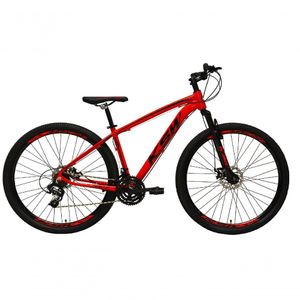 Bicicleta Aro 29 Ksw Xlt 24v Freio A Disco Suspensão Mountain Bike Alumínio Vermelho 17