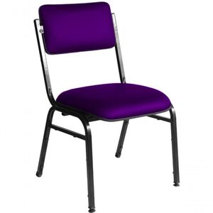 Kit Com 3 Cadeiras Para Auditórios Linha Hotel Smart Roxo