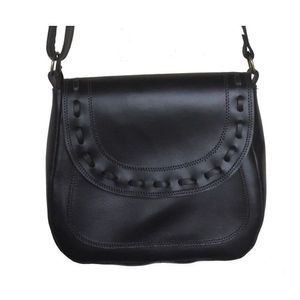 Bolsa Feminina Transversal Couro Cor Preto