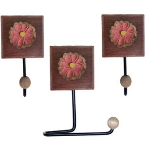 Kit Acessórios Banheiro 2 Toalheiros 1 Porta Papel Higiênico Cor Rosa