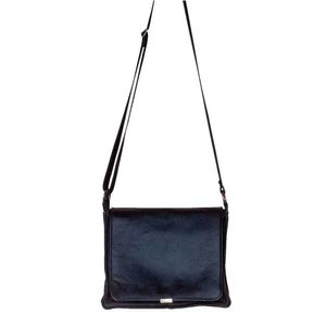 Bolsa Feminina Couro Transversal Tiracolo Cor Preto