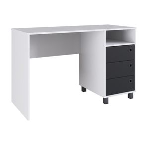 Mesa Gaveteiro Orlando - Branco-preto