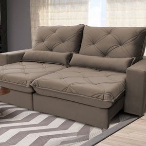 Sofá Reclinável 3 Lugares 300 Cm Nebraska Platinum Tabaco