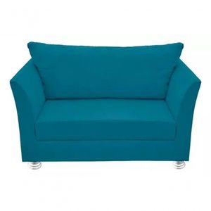 Namoradeira Lisboa 2 Lugares Salão Suede Azul Tiffany