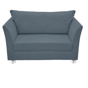 Namoradeira Lisboa 2 Lugares Salão Suede Azul Turquesa