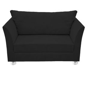 Namoradeira Lisboa 2 Lugares Salão Suede Preto