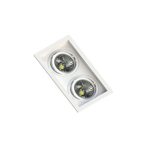 Spot De Embutir Recuado Save Energy Para 2 Lâmpadas Ar70 Gu10 Bivolt Branco