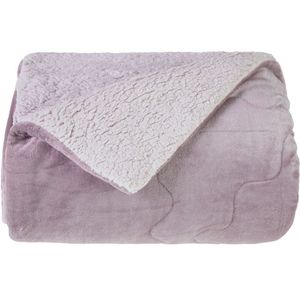 Edredom Sherpa King Dupla Face 240x260cm Old Mauve