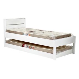 Cama Solteiro Ditália Cama Aux+2colch Cm22 Cm23 Cor:branco Branco