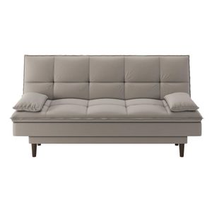 Sofá Cama Reclinável Com 2 Almofadas Inclusas Multimóveis Cr45238 Bege Bege