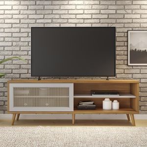 Rack Para Tv Até 60 Polegadas 1 Porta 163cm Barcelona Notável Freijó/off-white