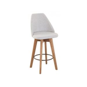 Banqueta Maya Gourmet Giratória -tamanho Médio 62 Cm Do Chão Até O Assento-tecido Linho