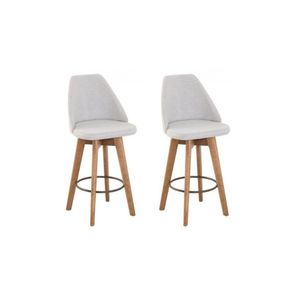 Kit 2 Banquetas Maya Gourmet Giratória-tamanho Médio 62 Centimetros Do Chão Até O Assento-tecido Linho.