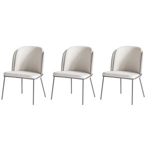 Kit 3 Cadeiras Tay Para Sala De Jantar Ou área Gourmet-tecido Costas Linho 60-frente Linho 22