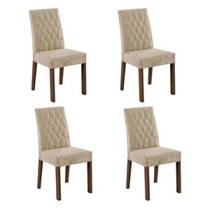 Kit 4 Cadeiras De Jantar 4256 Rustic/imperial Madesa Rustic/imperial