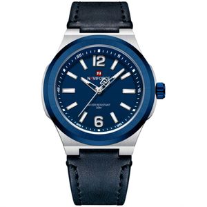 Relógio De Pulso De Quartzo Masculino Design Esportivo Impermeável Azul