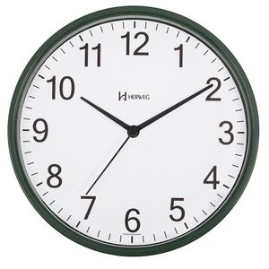 Relógio De Parede Preto 22 Cm Herweg Tictac 6101 Verde - Verde