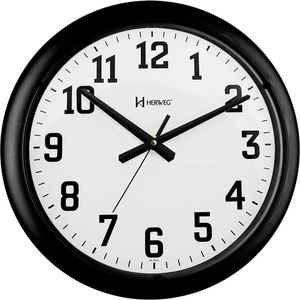 Relógio De Parede 40 Cm Quartz Herweg 660129 Preto - Preto