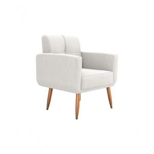 Poltrona Cadeira Decorativa Escritório Havana Matrix Bege
