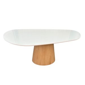 Mesa De Jantar Cone Oval Orgânica 235x122cm