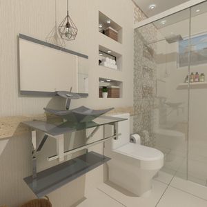 Gabinete De Vidro 90cm Inox Com Cuba Quadrada Prata