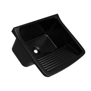 Tanque Plástico 40 Litros 57,9x52x31,8cm Com Sifão Astra Preto