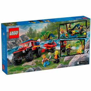 Blocos De Montar - Caminhão 4x4 E Bote De Bombeiros - 301 Peças - Lego City