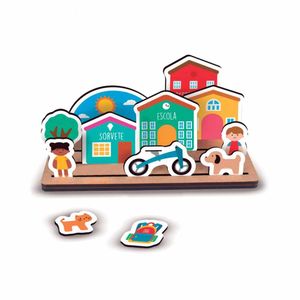 Cenário E Playset - Madeira - Cidade Conte Histórias - Nig Brinquedos