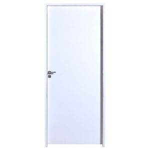 Kit Porta De Madeira Lisa Primer 210x72cm Batente 20cm Branco