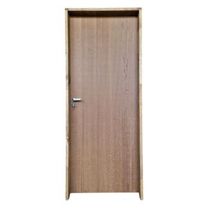 Kit Porta De Madeira Lisa Imbuia 210x62cm Batente 18cm Uniportas